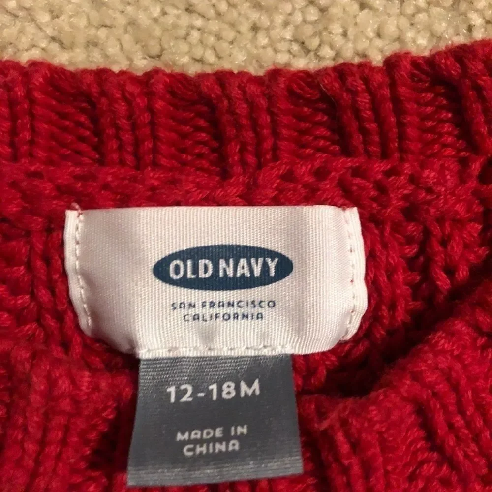 Old Navy 12-18M Red Sweater